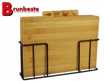 ZESTAW DESEK do krojenia Brunbeste Deska DREWNO BAMBUSOWE 4 szt. BRUNBESTE