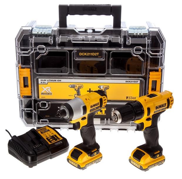 Zestaw DeWalt DCK211D2T Zakrętarka DCF815 Wkrętarka DCD710 2x2,0Ah 10,8V