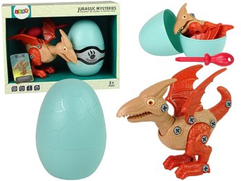Zestaw Dinozaur Pterodaktyl Z Jajkiem Diy Śrubokręt Czerwony - Lean Toys