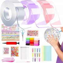 ZESTAW DIY 3x TAŚMA NANO 3m DO ROBIENIA DUŻYCH BANIEK BAŃKI DZIECI