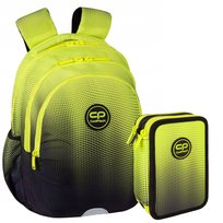 Zestaw dla chłopca do klasy 1-3 plecak i piórnik Coolpack Lemon żółto czarny