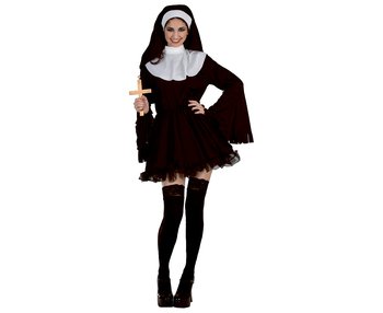 Zestaw dla dorosłych "Zalotna zakonnica" (kaptur, sukienka), roz. M - Inna marka