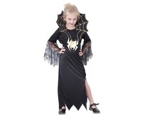 Zestaw dla dzieci Czarna Wdowa (sukienka, kołnierz, pasek), rozm. 110/120 cm