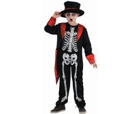 Zestaw dla dzieci Elegancki Kościotrup (kombinezon, marynarka, kapelusz), rozm. 130/140 cm