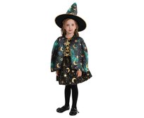 Zestaw dla dzieci Zielona Czarodziejka ( peleryna, kapelusz), rozm. 92/104 cm