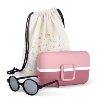 Zestaw dla dziecka Monbento lunchbox + okulary + worek Ki ET LA - black / blush - Monbento