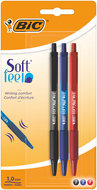 Zestaw długopisów, Soft Feel Click Grip Fine, 3 kolory - BIC