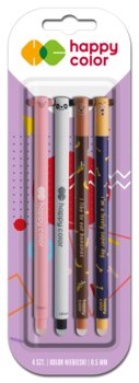 Zestaw długopisów usuwalnych, Uszaki, Happy Color, 4 sztuki - Happy Color