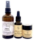 Zestaw do cery dojrzałej: krem do twarzy Piękno w pełni + serum do twarzy C+E + hydrolat z czeremchy&nbsp;-&nbsp;Z natury lepsze