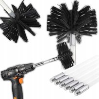Zestaw Do Czyszczenia Komina Na Wiertarkę Wkrętarkę Wycior Szczotka 366cm