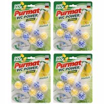 Zestaw do czyszczenia muszli klozetowych Purmat Cytryna 4 szt. 2x50 g każdy