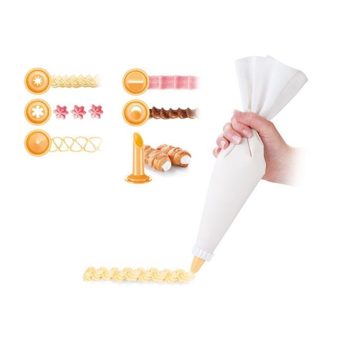 RĘKAW CUKIERNICZY WIELORAZ 35cm TESCOMA + 6 DYSZ