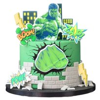 ZESTAW do dekoracji tortu HULK 2D 10 EL figurki na tort cukrowe opłatek