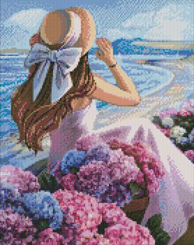 Zestaw do diamentowy mozaika. "Kwitnące wybrzeże ©Kira Corporal " 40х50cm, AMO7384 - Ideyka