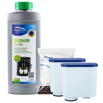 Zestaw do Ekspresu Philips Saeco, Filtr AL-Clean 2 szt, Odkamieniacz Aqualogis Verde 500ml