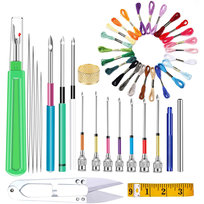 Zestaw do haftowania 44 el. Punch Needle igła tkacka muliny do haftowania igła do haftowania