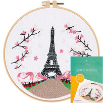 Zestaw Do Haftowania Haftu Wyszywania Gotowy Wzór #4 Muliny Tamborek Igły Płótno Do Haftu