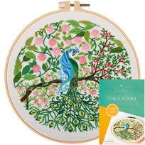 Zestaw Do Haftowania Wyszywania Haftu Gotowy Wzór #1 Tamborek Muliny Igły Płótno Do Haftowania