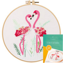 Zestaw Do Haftowania Wyszywania Haftu Gotowy Wzór #6 Tamborek Igły Muliny Płótno Do Wyszywania