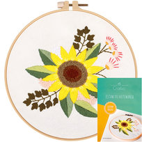 Zestaw Do Haftowania Wyszywania Haftu Gotowy Wzór #7 Tamborek Muliny Igły Płótno Do Haftu