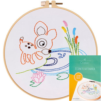 Zestaw do haftowania wyszywania wzór #9 instrukcja tamborek muliny igły - Craftec