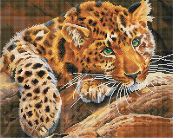 Zestaw do Haftu, Diamentowa mozaika na ramie 40x50  Jaguar - Twoje Hobby