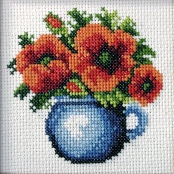 Zestaw do haftu krzyżykowego dla początkujących - Maki - Orchidea