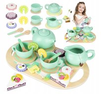 Zestaw do Herbaty dla Dzieci 19 el. Zielony Edukacyjna Zabawka Montessori