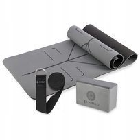 Zestaw Do Jogi Ćwiczeń Fitness Pilatesu Mata + Kostka + Pasek HMS HMS