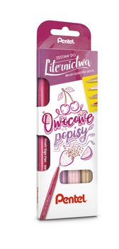 Zestaw do liternictwa Owocowe popisy Pentel, 4 sztuki - Pentel