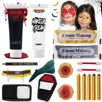 Zestaw Do Makijażu Na Halloween Malowanie Ciała Twarzy Sztuczna krew Farby