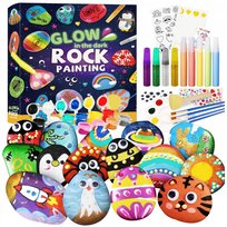Zestaw Do Malowania Kamieni Zestaw Kreatywny Świecący w Ciemności
