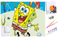Zestaw Do Malowania Po Numerach, 20X30 Cm, Sponge Bob Kańciastoporty
