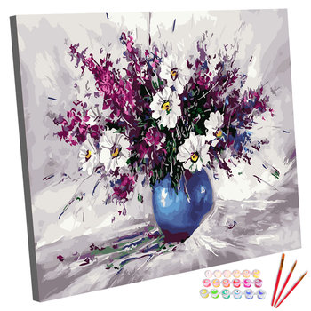 Zestaw do malowania po numerach, 40x50 cm, bukiet kwiatów - 123Art