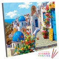 Zestaw do malowania po numerach, 40x50 cm, santorini - 123Art