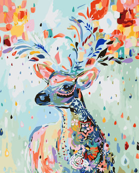 Zestaw do malowania po numerach,Kolorowe jelenie - Brushme