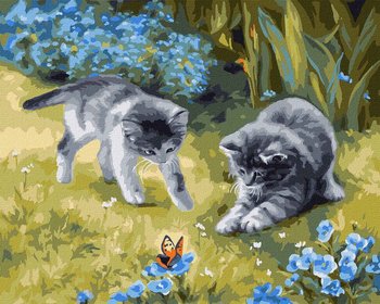 Zestaw do malowania po numerach. "Koty w ogrodzie ©Julia Tomesko" 40х50cm, KHO4252 - Ideyka