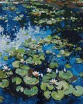 Zestaw do malowania po numerach. "Lilie wodne ©Claude Monet" 40х50cm, KHO2858 - Ideyka