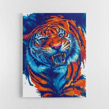 Zestaw do malowania po numerach - Polowanie tygrysa 50x40 cm - ArtOnly