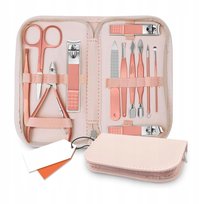 Zestaw do Manicure 12 w 1 - Pielęgnacja Paznokci Zestaw podróżny TRS