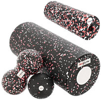 Zestaw do masażu 5w1 Crossfit wałek piłka roller EPP - red Activ Space