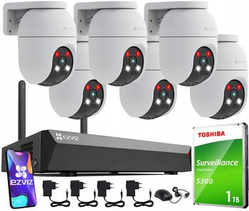 Zestaw Do Monitoringu Wifi Ezviz 6X C8C 3K 5Mp Detekcja Rejestrator 8Ch - EZVIZ