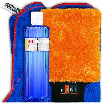 ZESTAW DO MYCIA AUTA miękka rękawica + ręcznik 60x90 + szampon samochodowy - MOTOGO