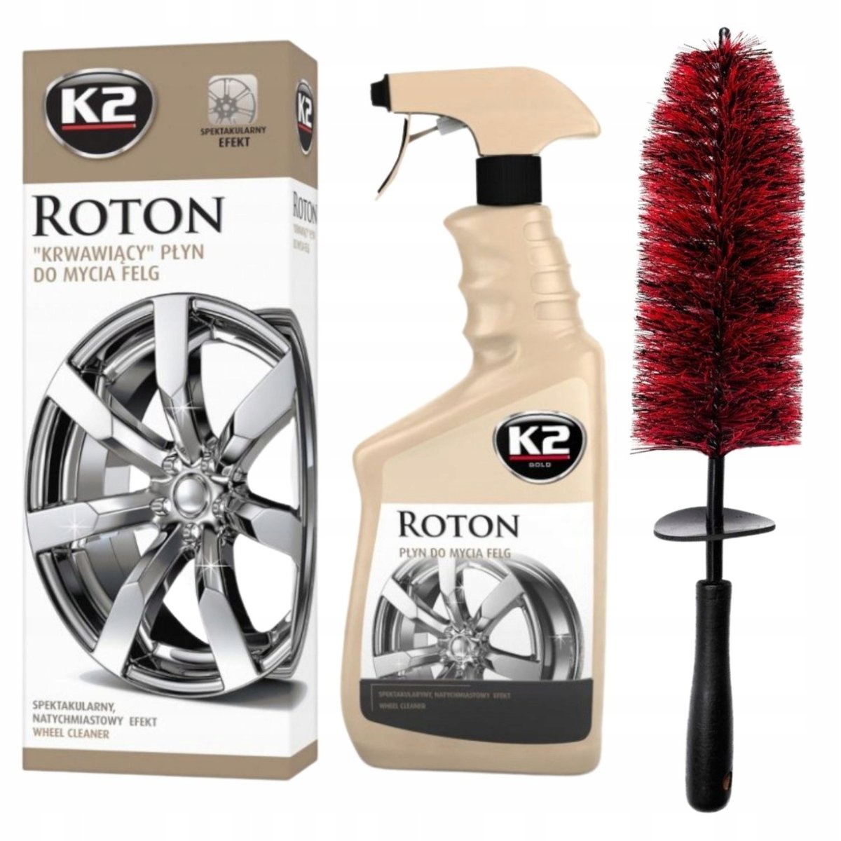 Zestaw do Mycia Felg i Opon K2 Roton K2 + Szczotka Scepter K2 Komplet ...