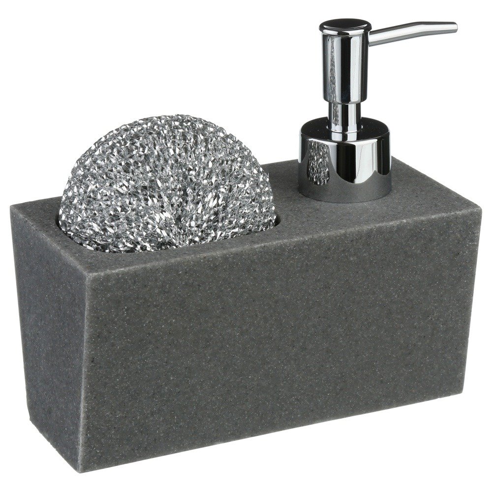 Zestaw do mycia naczyń 5FIVE SIMPLE SMART, szary, 13x7 cm, 3 szt.