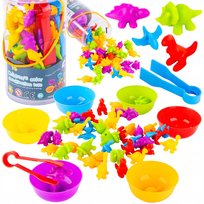 Zestaw Do Nauki Kolorów I Liczenia Gra Montessori Sorter Liczydło