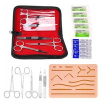 ZESTAW DO NAUKI SZYCIA CHIRURGICZNEGO SZYCIE NICI IGŁY SKINPAD + POKROWIEC