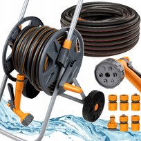 Zestaw do nawadniania Wąć Ogrodowy Nawinięty Na Bębnie 30m 1/2