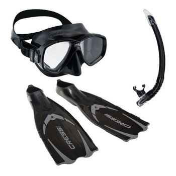 Zestaw do nurkowania Cressi Pluma Bag maska + fajka + płetwy czarny CA179535 39-40 (5.5-6.5 UK) - CRESSI