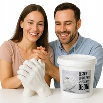 ZESTAW DO ODLEWU SPLECIONYCH DŁONI + POJEMNIK DO WYKONANIA ODLEWU